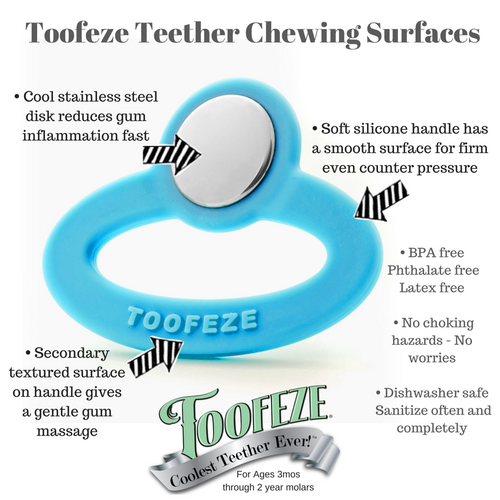Toofeze Natural Cold Teether Sky Blue