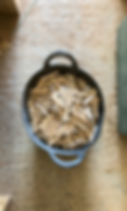 Bucket of reeded Oak - wood workshop offcuts