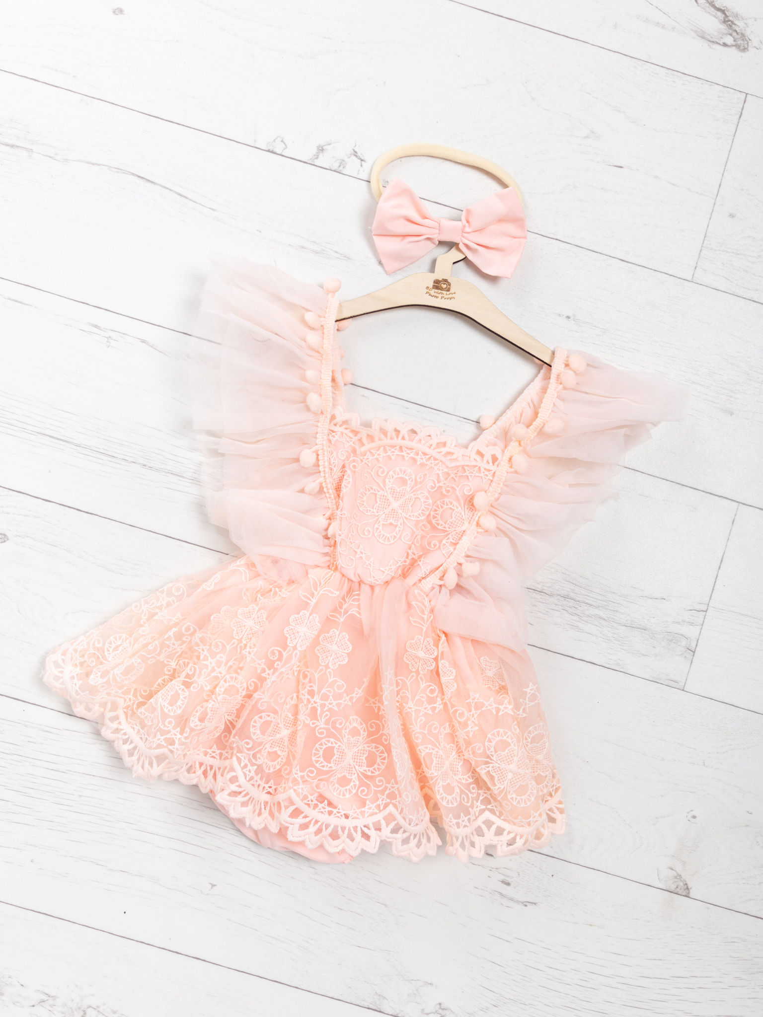 Peach Lace Outfit - Sitter