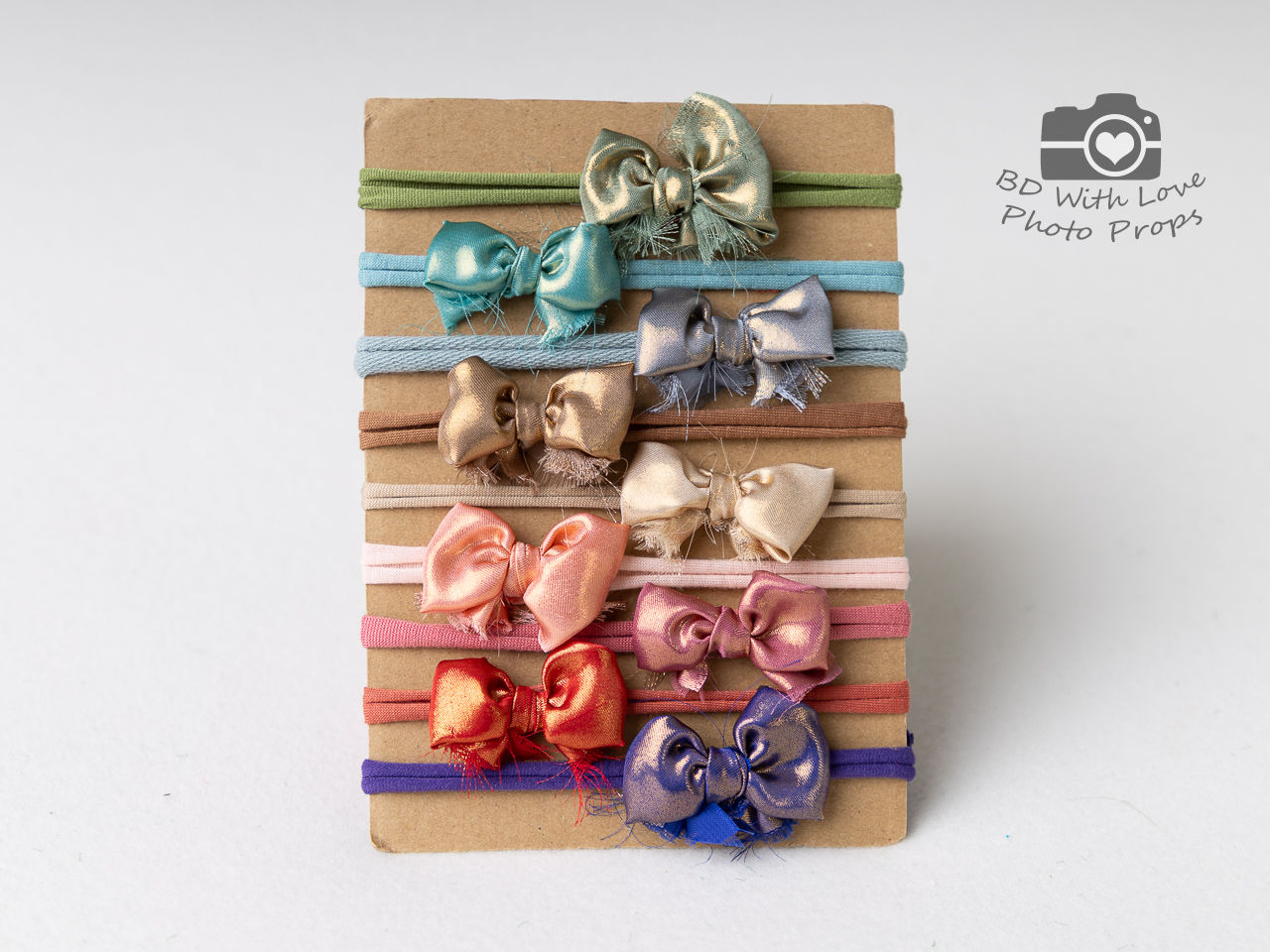 Shimmering Bow Tiebacks - Set of 9