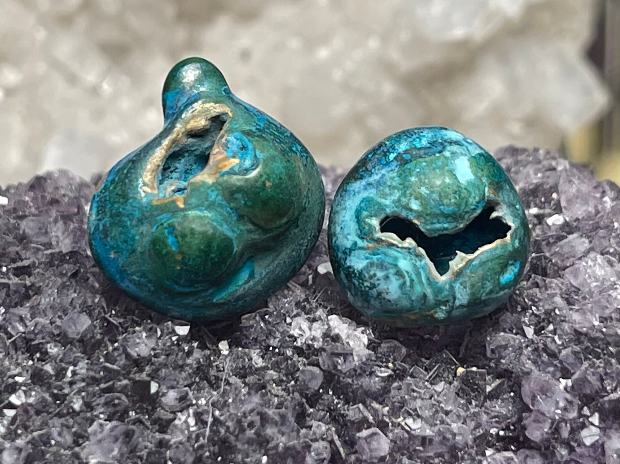 Bronze Blueberry Earrings