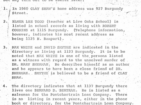 Jim Garrison's Nightmare on Burgundy Street
