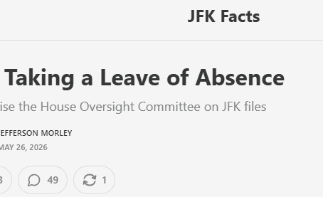 Jefferson Morley Gets a New Job