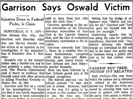 Jim Garrison Claims Lee Harvey Oswald was a Victim