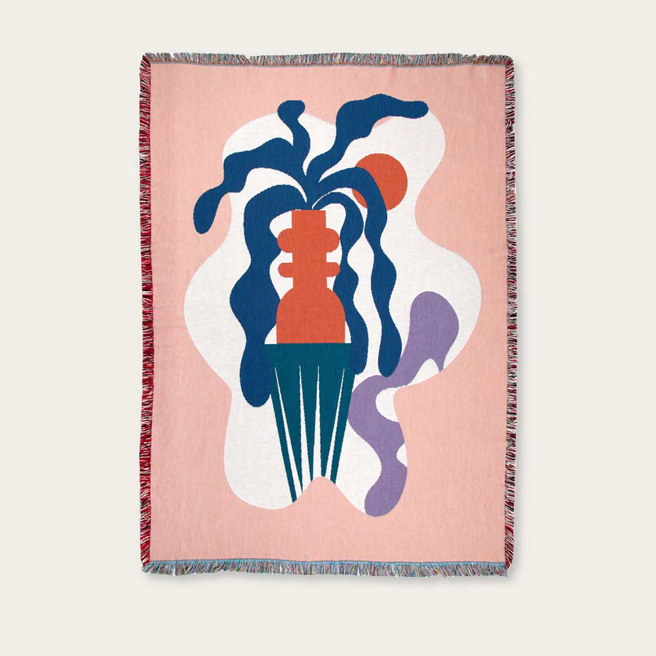 Pink Graphic Throw by Right Slow Down - Homewares selected by Interior Designers