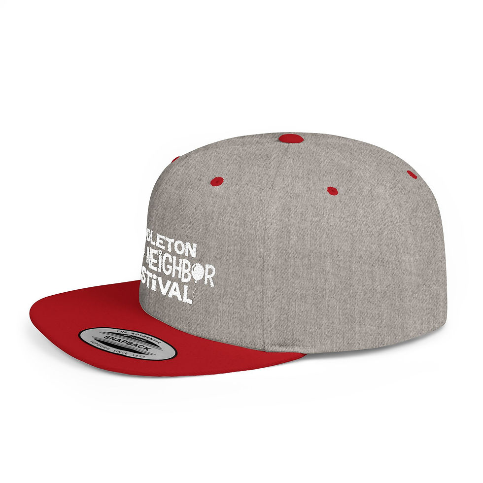 Thumbnail: Snapback Hat — Middleton Good Neighbor Festival Embroidered Flat Bill Cap