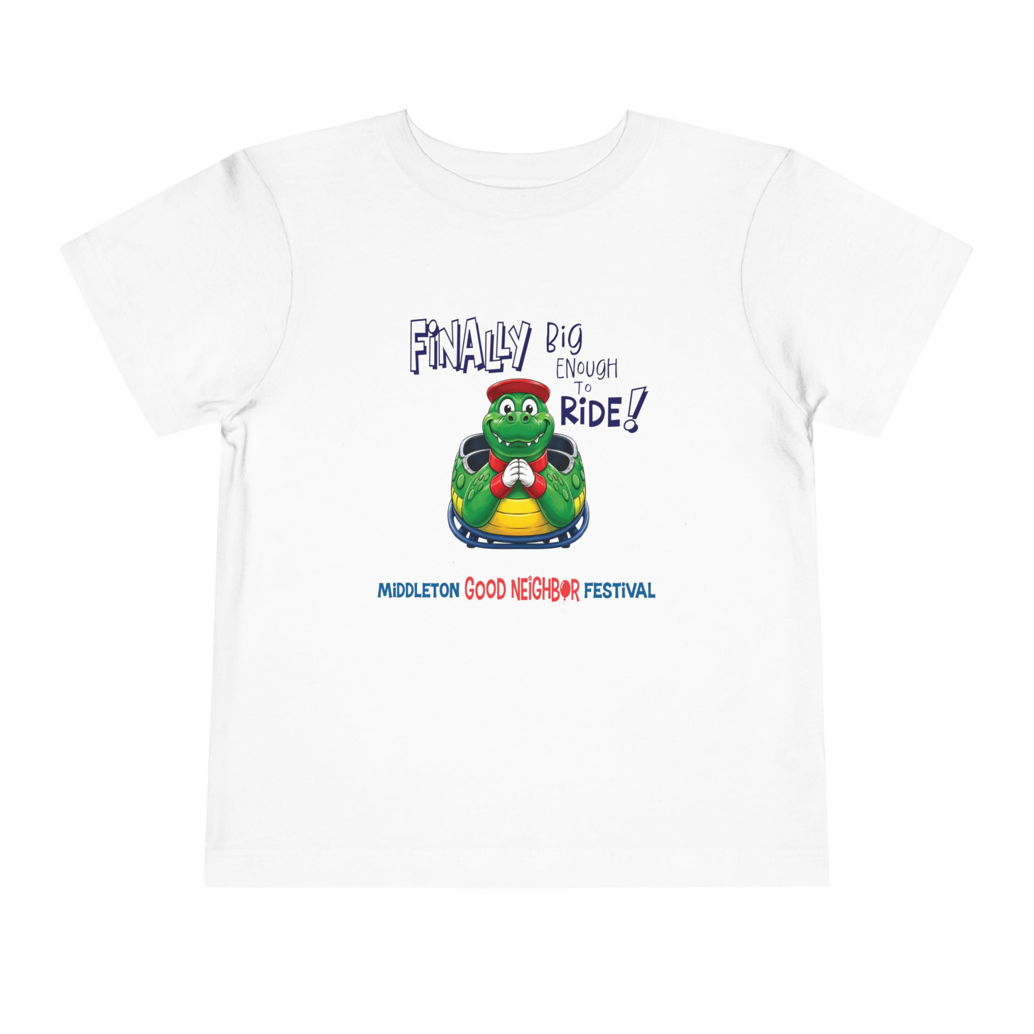 Toddler Tee - "Finally Big Enough to Ride" Carnival Gator Kids Shirt
