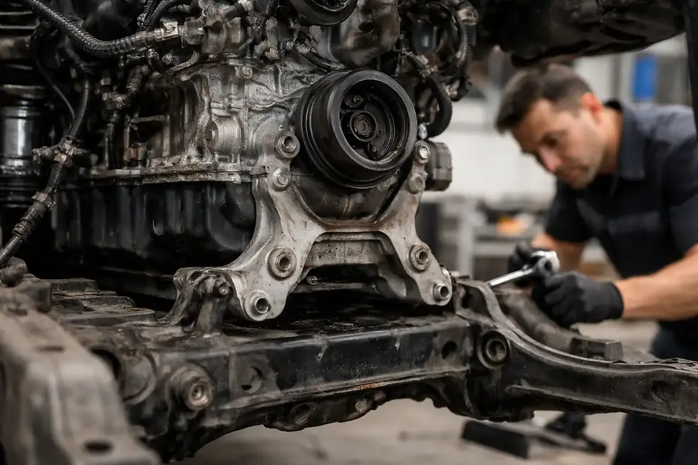 Toyota Camry engine mounting points view