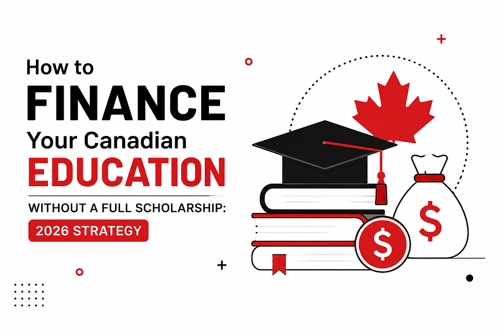 Diagram detailing financial strategies to finance your Canadian education without scholarships.