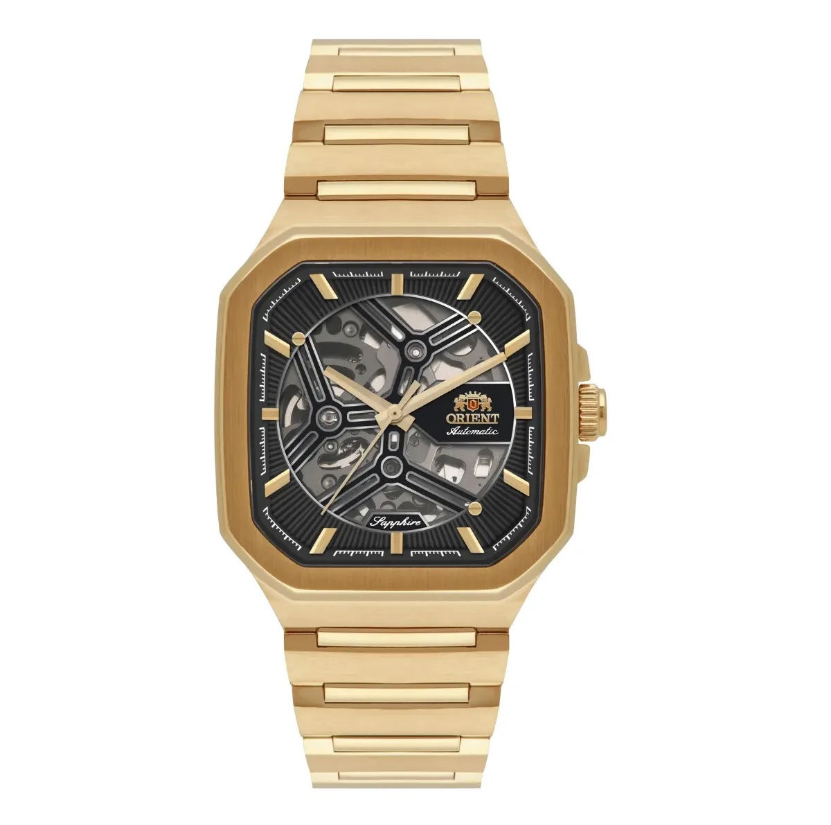 Relógio Masculino Orient Skeleton Automático NH7GG008 G1KX