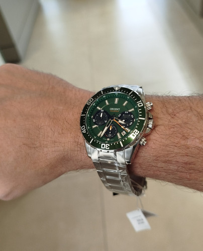 Relógio Orient Solartech Cronografo Vidro Safira MBSSC288 E1SX