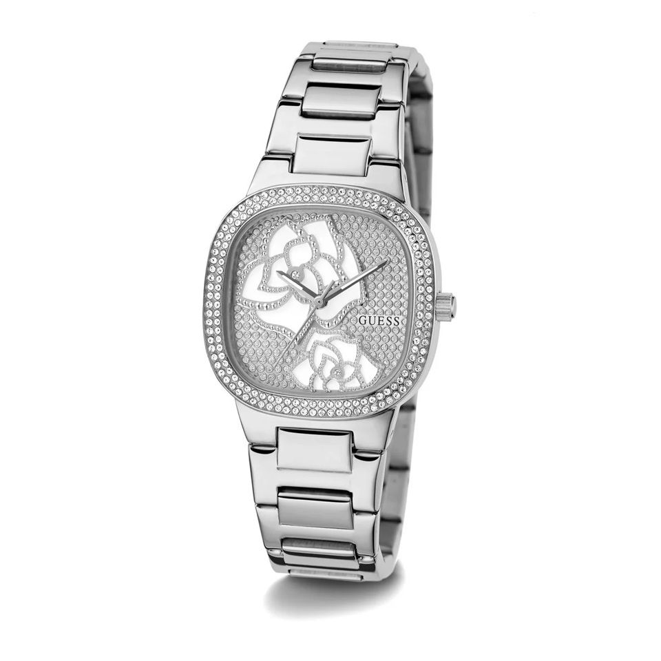Relógio Guess Feminino Prata Cristais GW0544L1