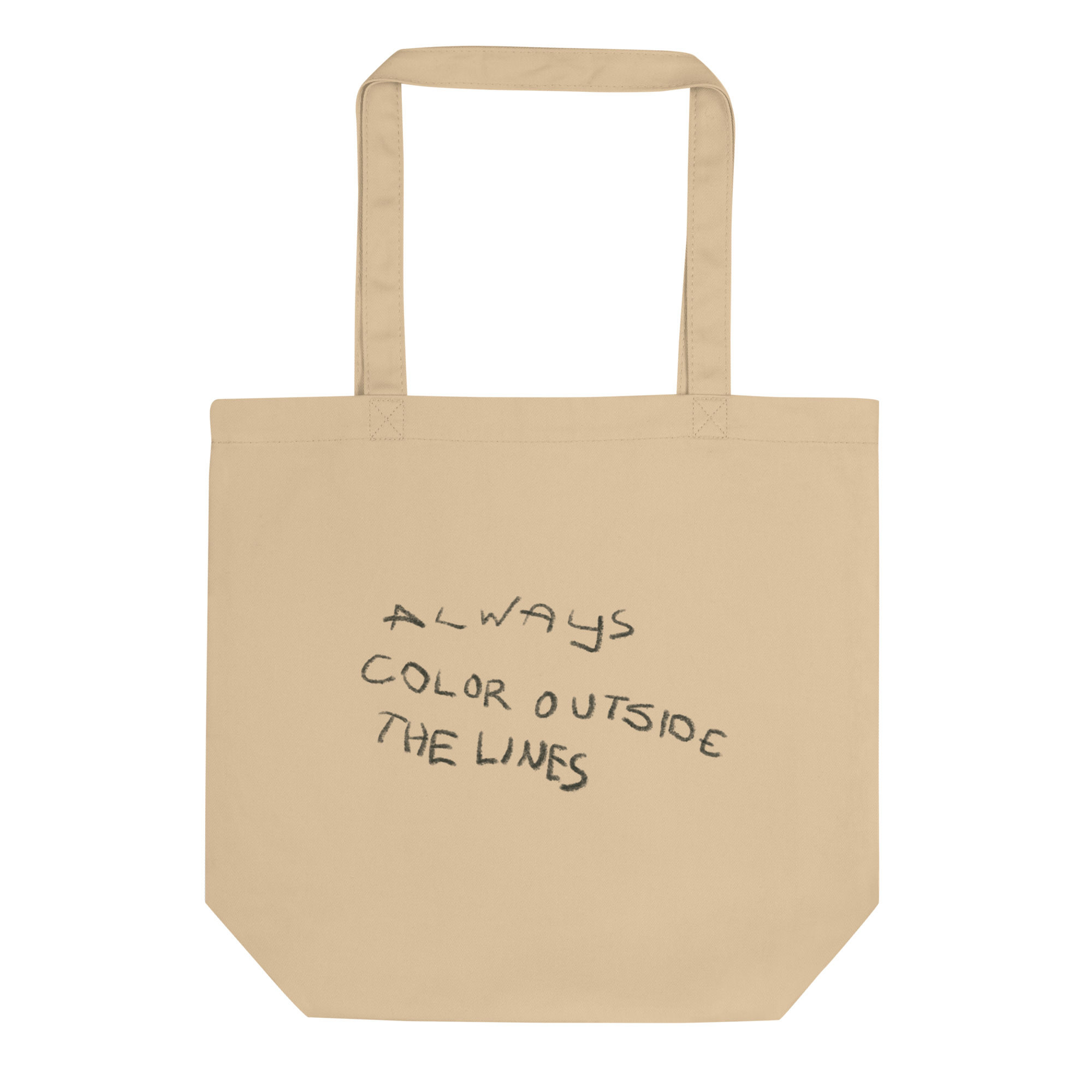 Always color outside the lines tote bag eco