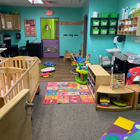 Infant daycare classroom build-out, childcare center construction.