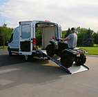 Standard weight capacity is ideal for light and medium everyday loads. Shown is a four wheeler being loaded on a Light Plus series ramp, showcasing 1,500 lb. capacity.