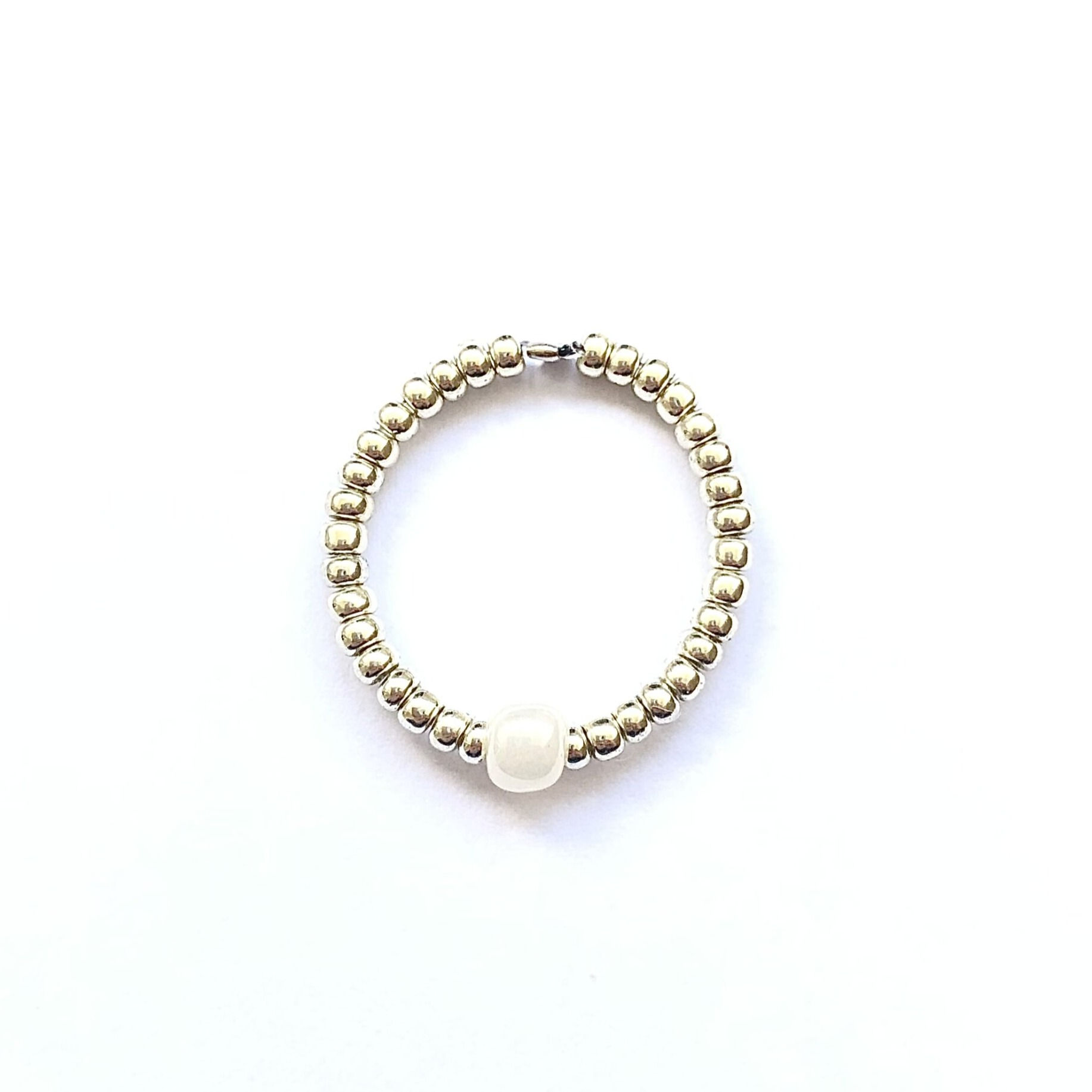 Pearl ring silver