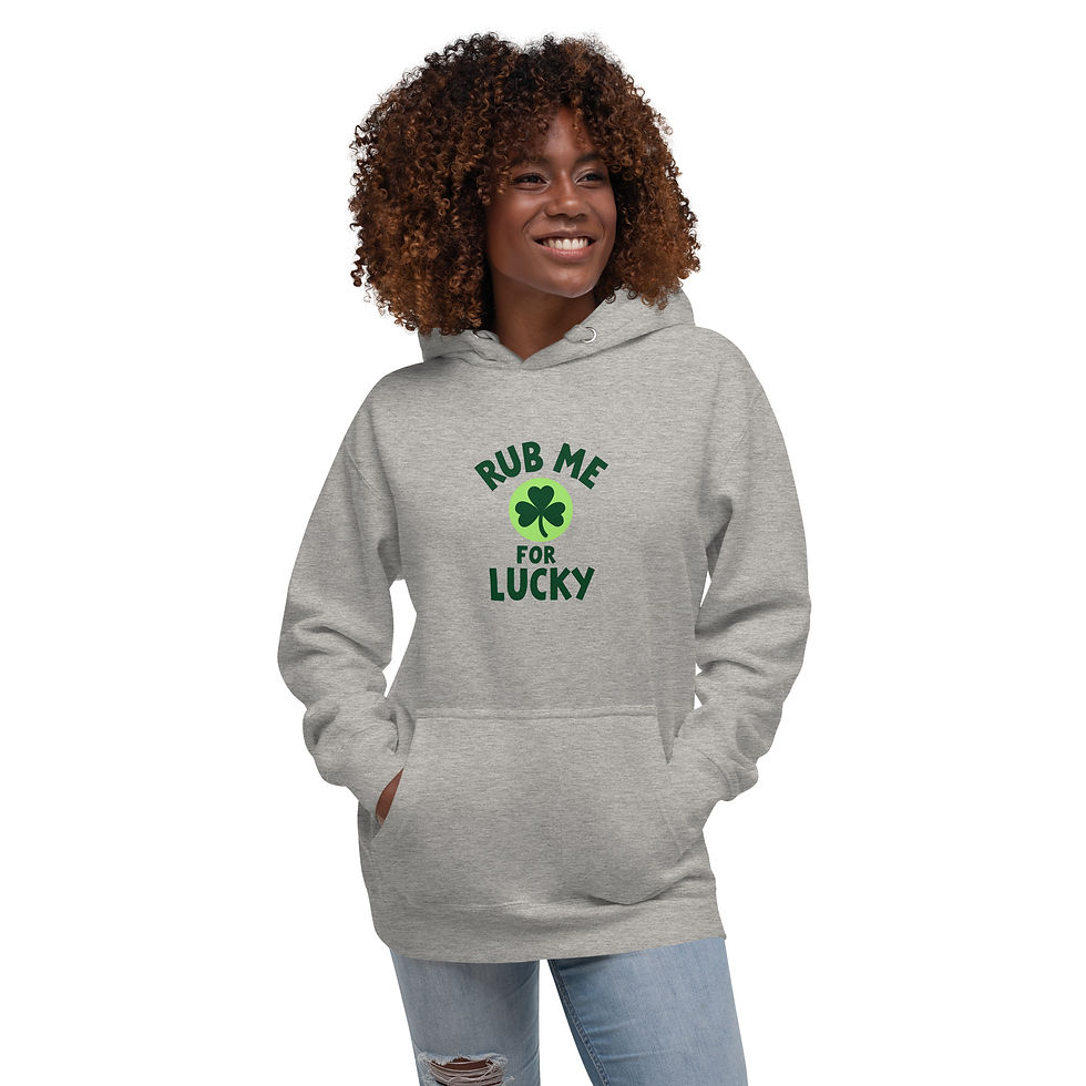 Thumbnail: Rub Me For Lucky Hoodie | Funny Shamrock St. Patrick’s Day Graphic Sweatshirt
