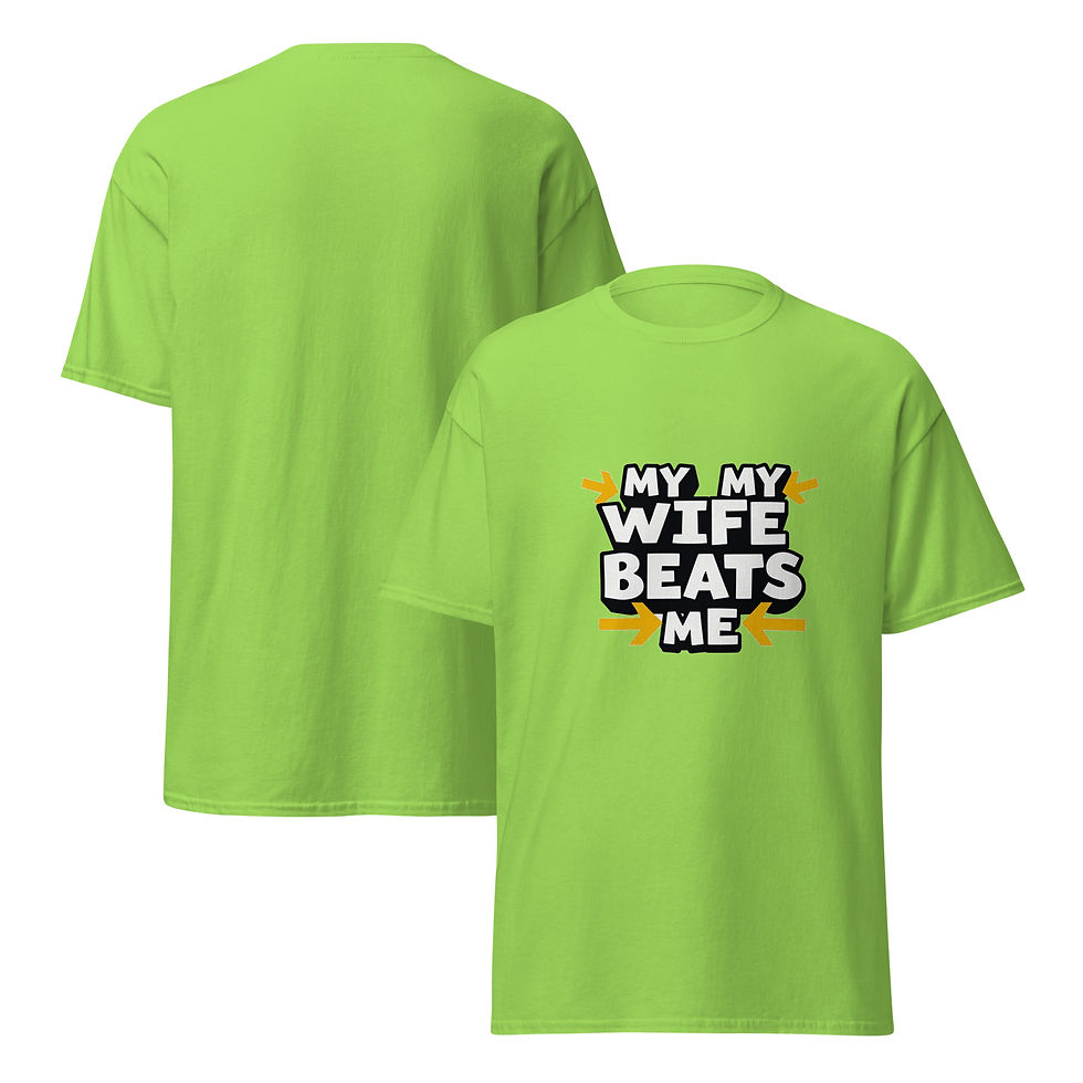 Thumbnail: My Wife Beats Me T-Shirt | Funny Marriage Humor Graphic Tee
