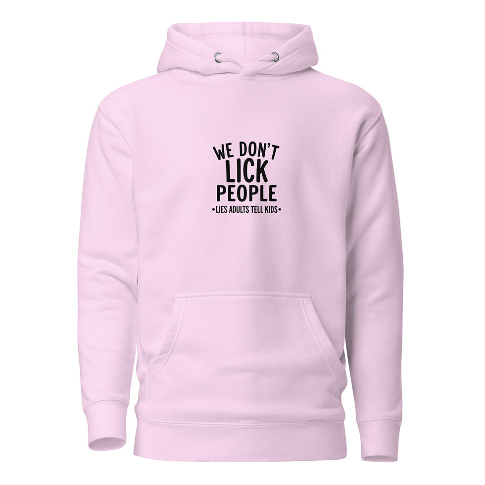 Thumbnail: We Don’t Lick People Sweatshirt | Funny Parenting Humor Pullover