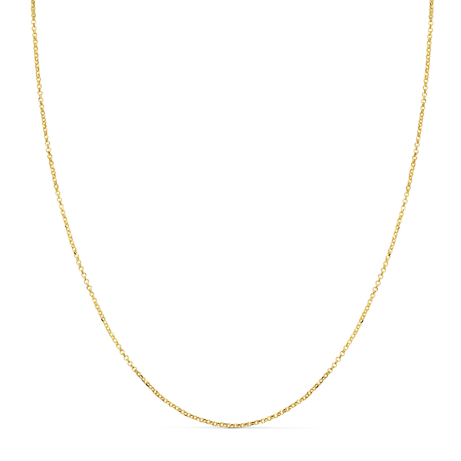Cadena de oro amarillo 18K rolo, 1 mm / 45 cm · 1,60 g