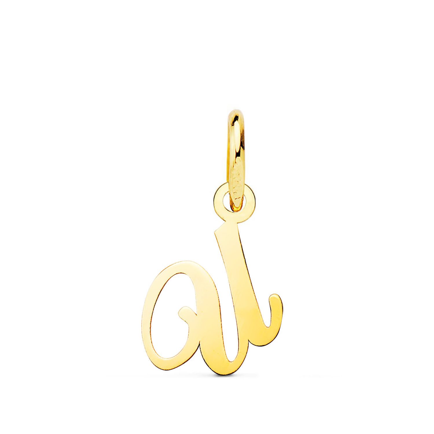 Colgante de oro amarillo 18K letra u, 10,5x7,5 mm