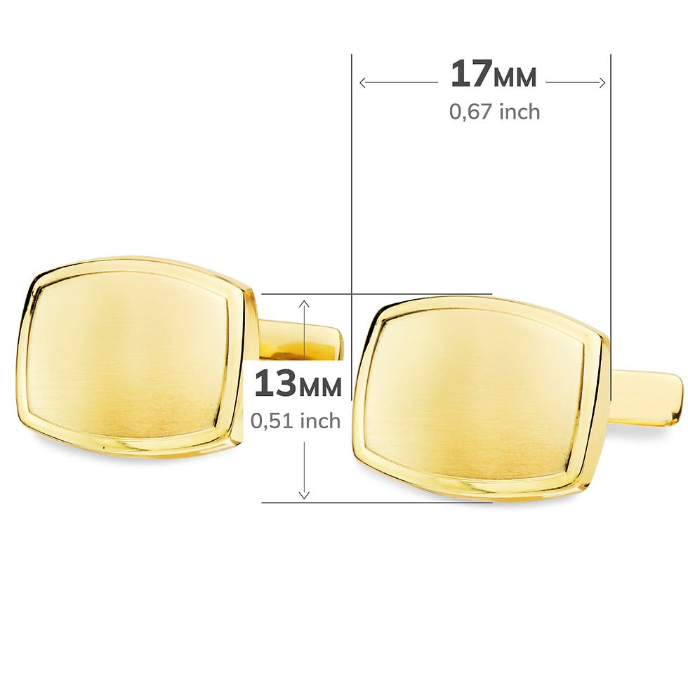 Miniatura: Gemelos de oro amarillo 18K tonel rígido ocsilante, 17x13 mm