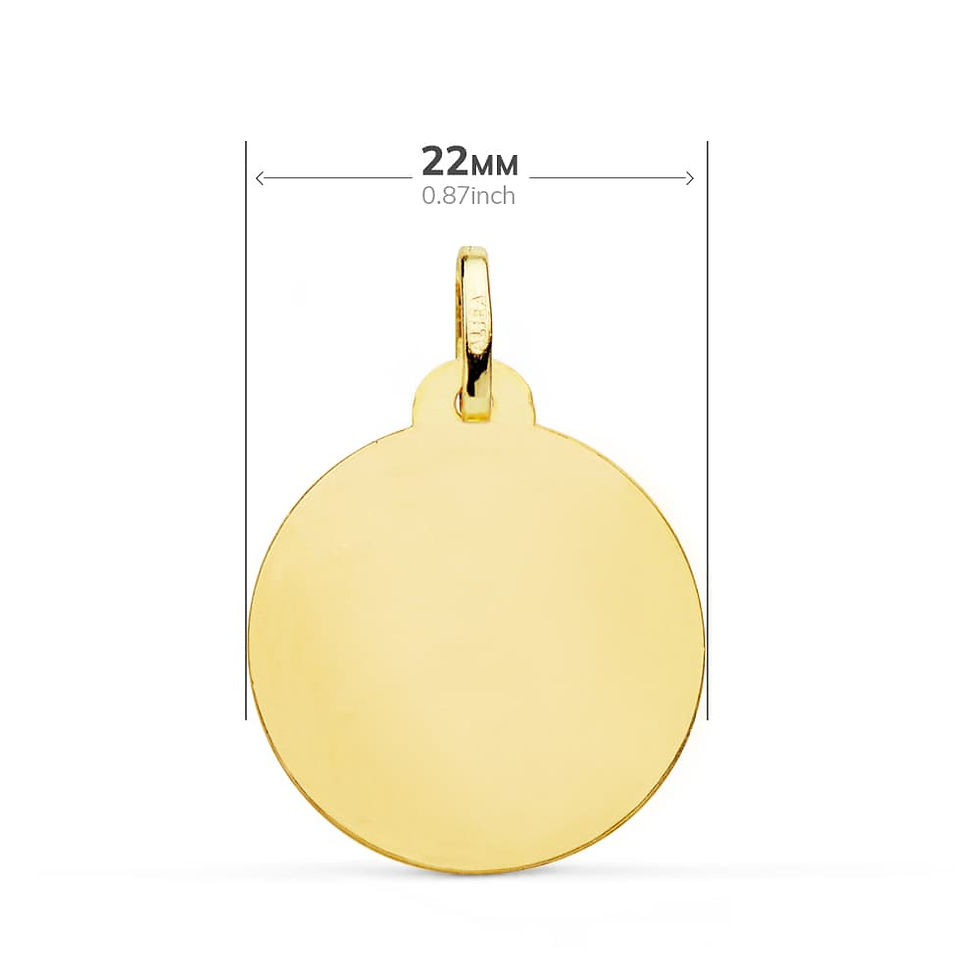 Miniatura: 18k Medalla Oro Amarillo Cristo Del Gran Poder Tallada 22 Mm