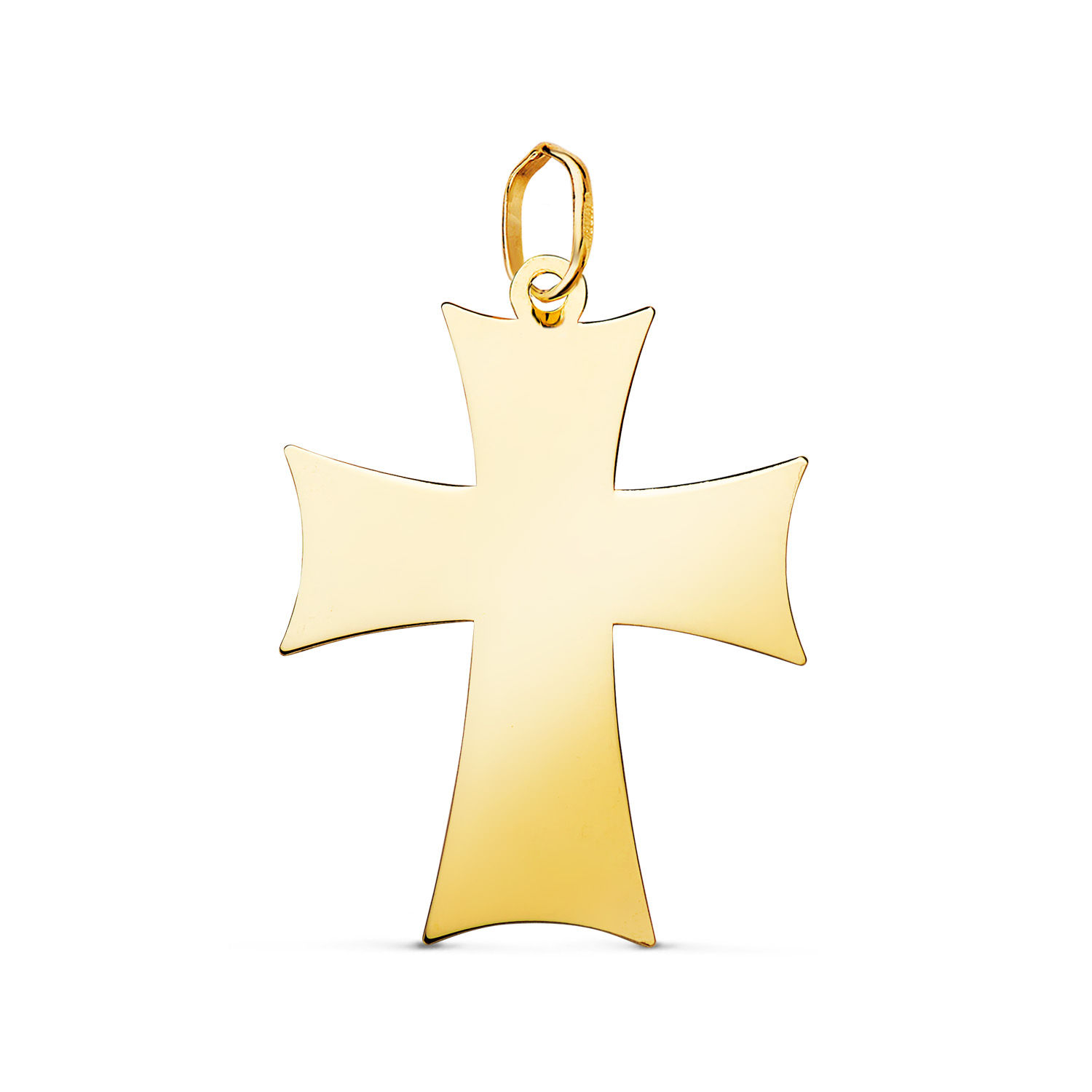 Colgante de oro amarillo 18K cruz, 26,5x20 mm