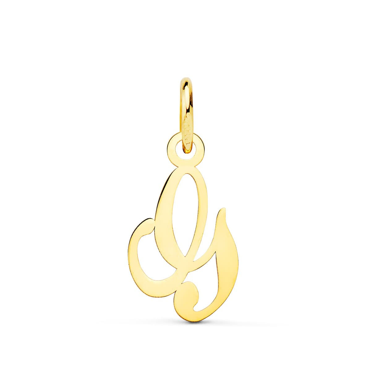 18k Colgante Oro Amarillo Letra " G " . 12x9 Mm