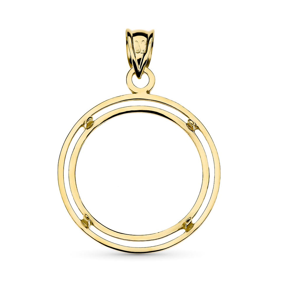 18k Colgante Oro Amarillo Moneda Alfonsina 19 Mm