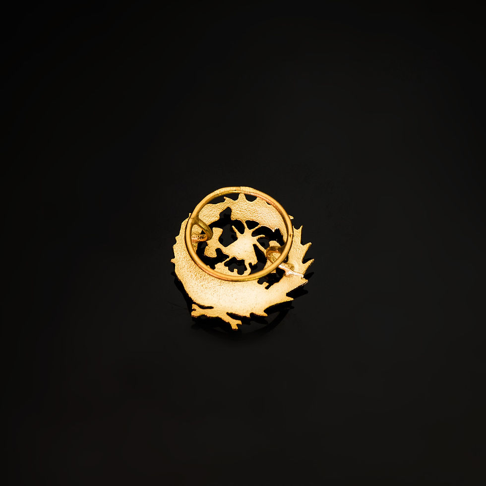 Miniatura: 18k Insignia Oro Amarillo Ciencias Economicas 18 X 17 Mm