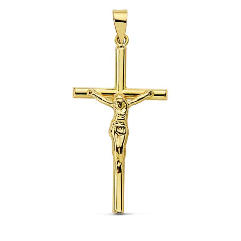 Cruz de oro amarillo 18K Cristo, 32x16 mm