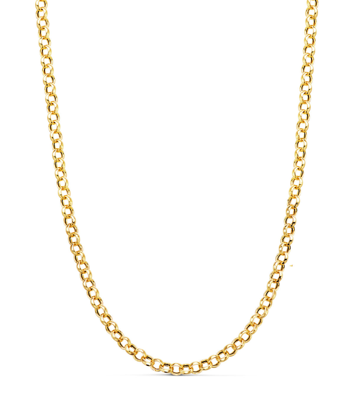Cadena de oro amarillo 18K rolo, 3 mm / 50 cm