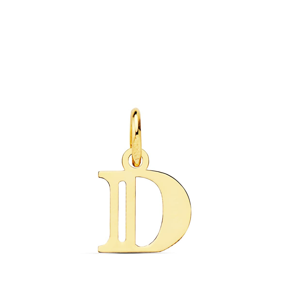 18k Colgante Oro Amarillo Letra " D " . 11x9 Mm