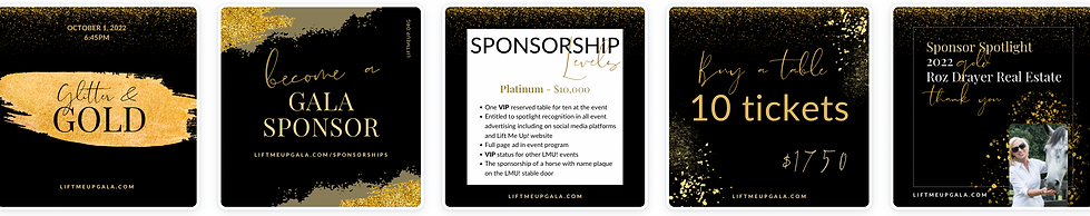Lift Me Up! Gala Event Social Media Templates
