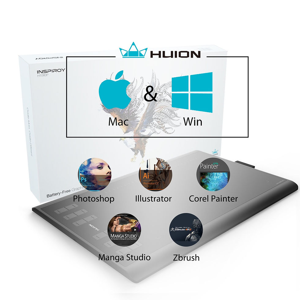 縮圖：Huion 1060 Plus Graphics Drawing Tablet