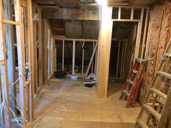 Master Bath during construction.