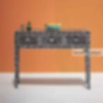 mother of pearl console table, mother of pearl desk, mother of pearl entryway table, MOP table