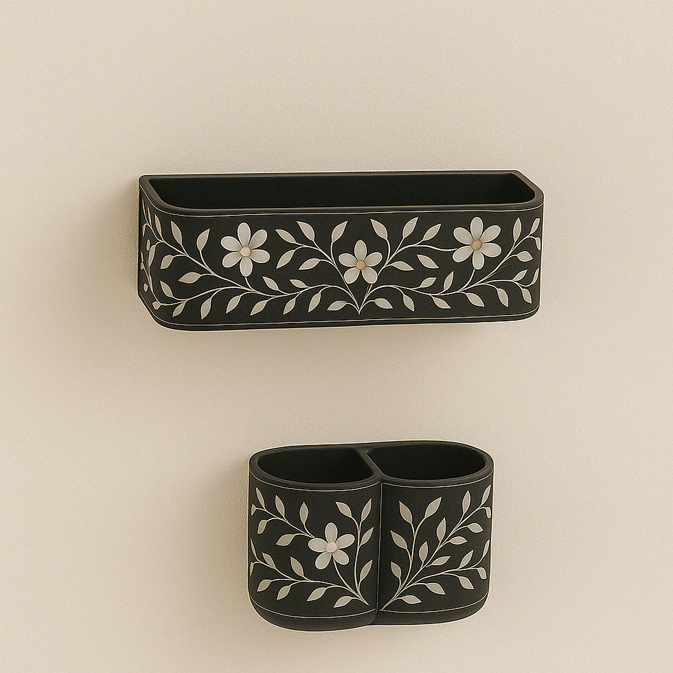 תמונה ממוזערת: bone inlay bathroom wall holder, bone inlay wall holder, creative wall holder,