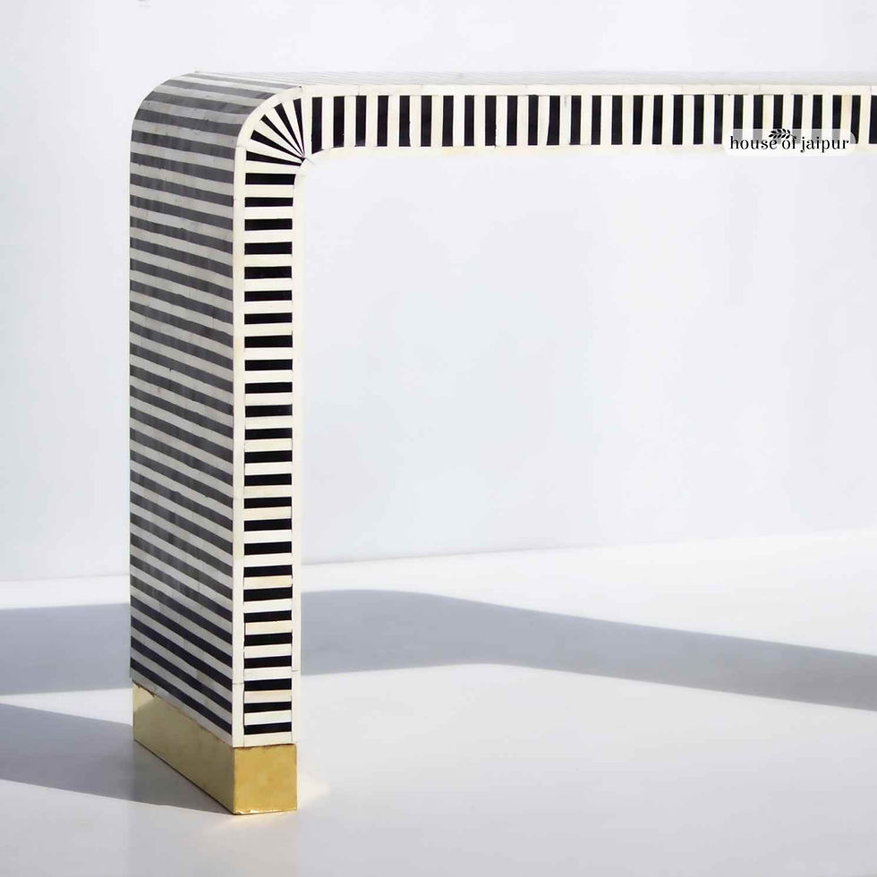 Thumbnail: waterfall bone inlay console table, entryway table, bone inlay entryway table, bone inlay furniture