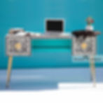 bone inlay work desk, black and white bone inlay desk, bone inlay desk, bone inlay furniture