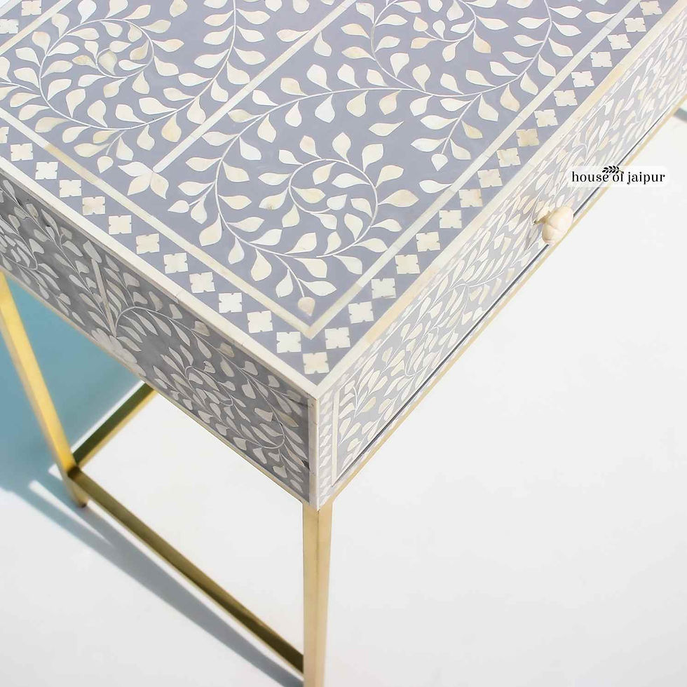 bone inlay console table, bone inlay furniture, bone inlay entryway table, bone inlay desk