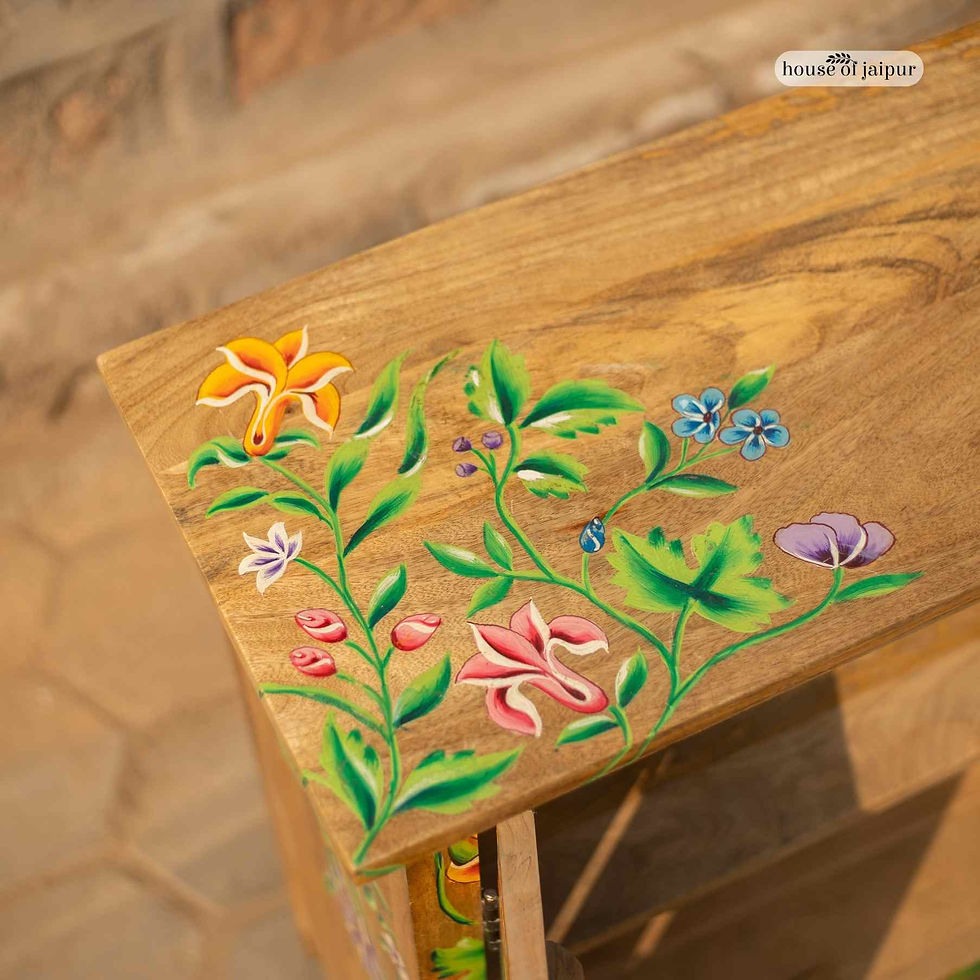Jaipur Hand-Painted Solid Wood Storage Cabinet by House of Jaipur