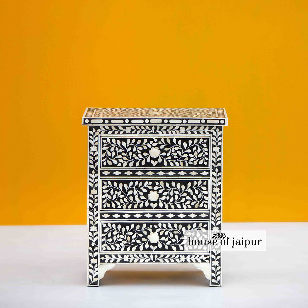 תמונה ממוזערת: bone inlay bed side table, bone inlay night stand, bone inlay end table, bone inlay furniture