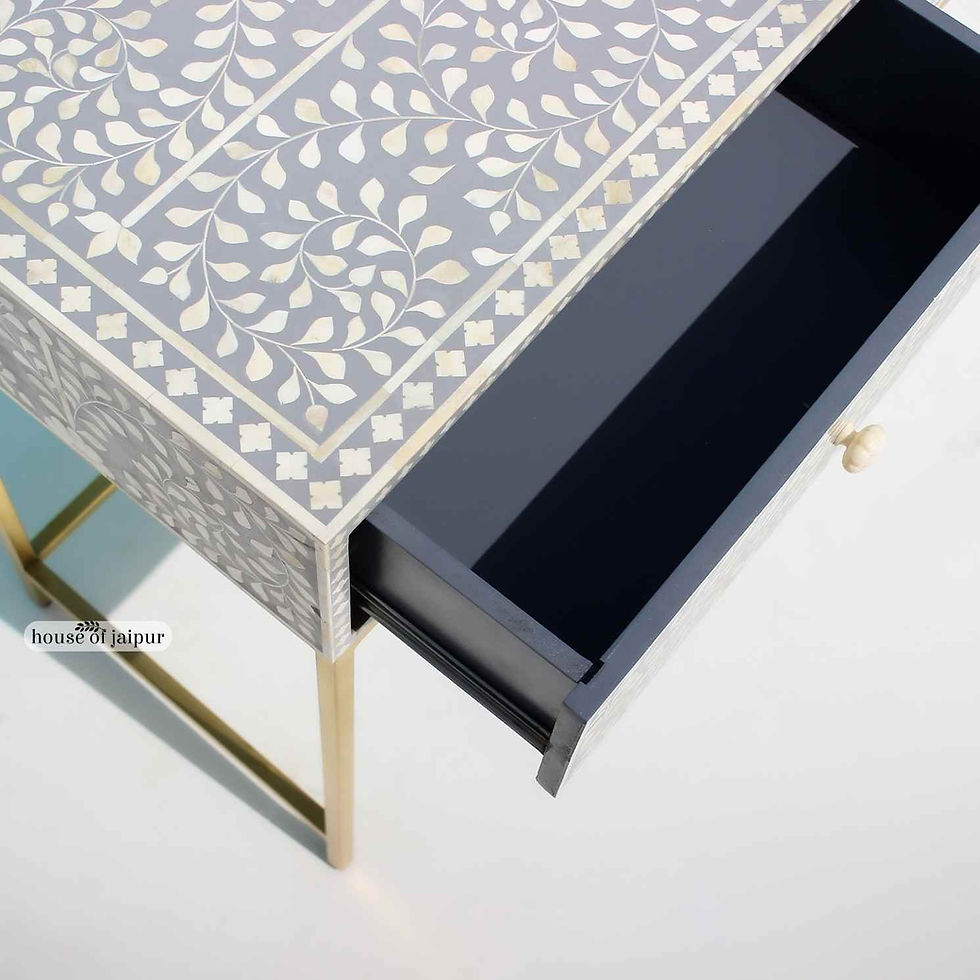 תמונה ממוזערת: bone inlay console table, bone inlay entryway table, bone inlay furniture, bone inlay desk
