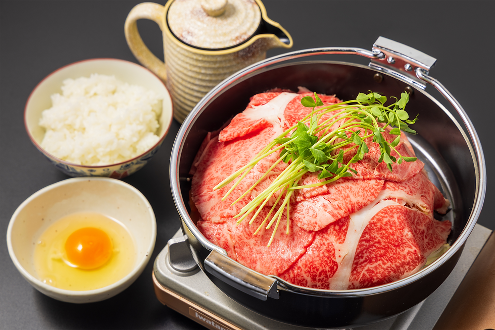 霜降り Marbled Wagyu 浅草 すき焼き　SUKIYAKI　Dinner