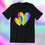 Thumbnail: Rainbow hearts on black t-shirt