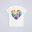 Thumbnail: Rainbow LGBT heart on white t-shirt