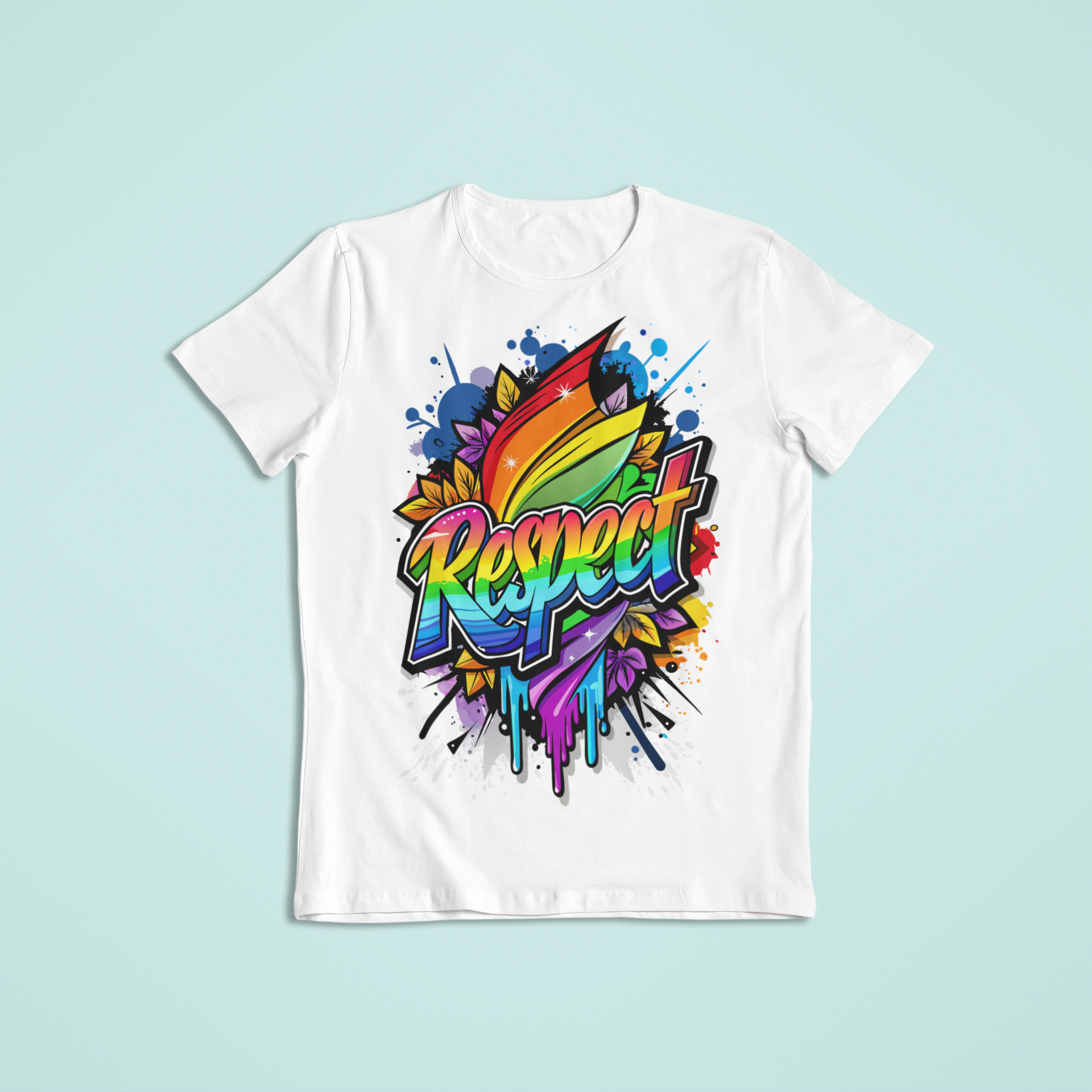 Rainbow Respect graphic tee from The Pride Shop