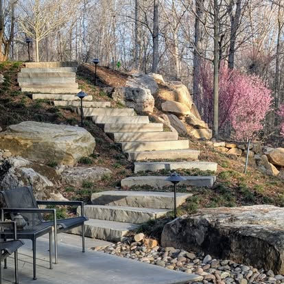 Celestial Landscaping Installed these landscaping path lights for a customer in Chapel Hill, NC
